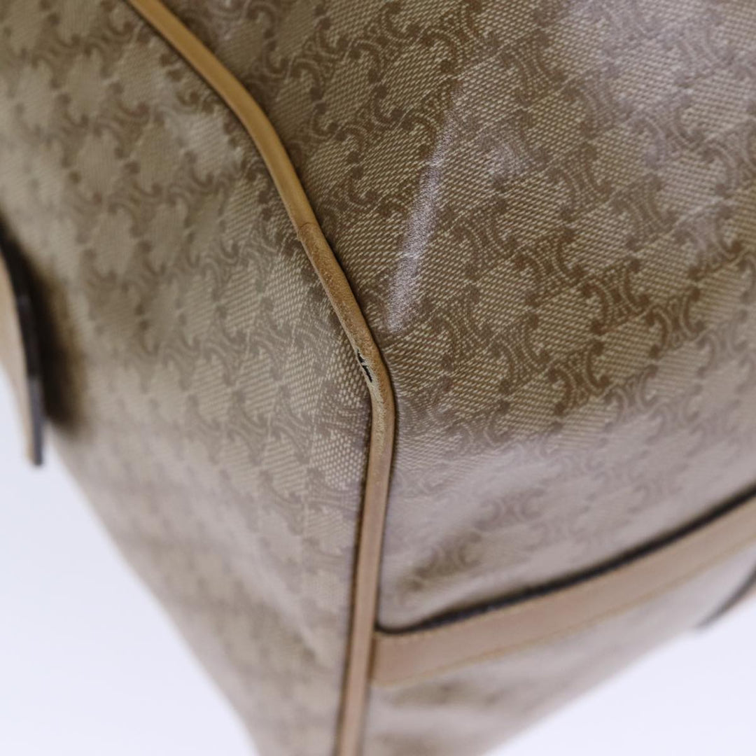 Celine Macadam Canvas Boston Bag Coated Canvas Beige  13994