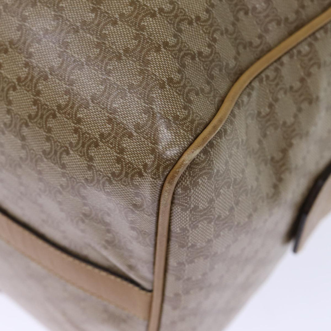 Celine Macadam Canvas Boston Bag Coated Canvas Beige  13994