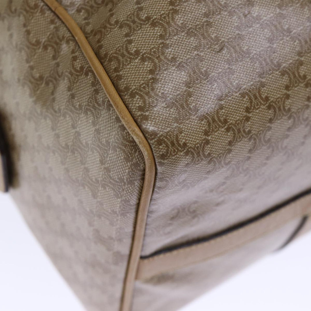 Celine Macadam Canvas Boston Bag Coated Canvas Beige  13994