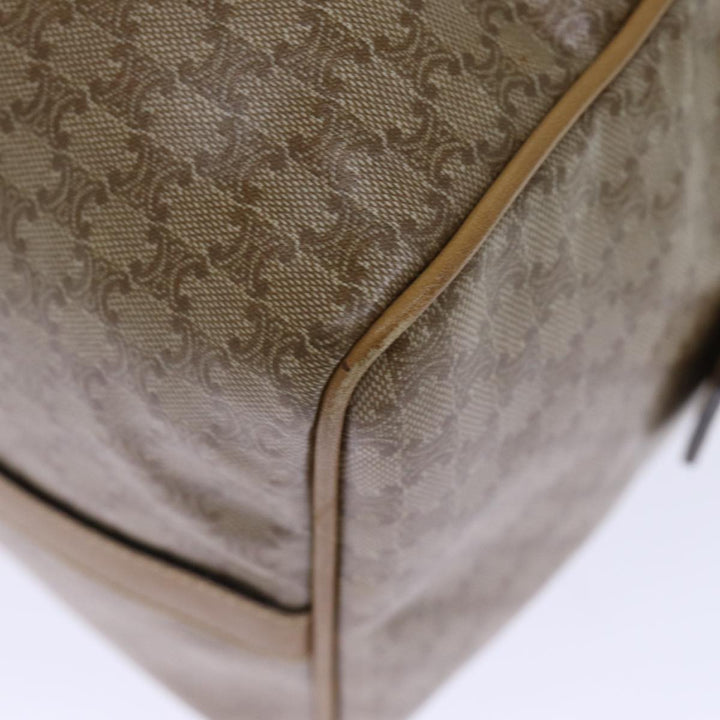 Celine Macadam Canvas Boston Bag Coated Canvas Beige  13994