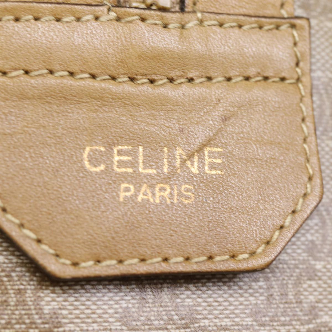 Celine Macadam Canvas Boston Bag Coated Canvas Beige  13994