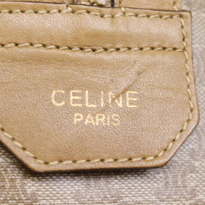 Celine Macadam Canvas Boston Bag Coated Canvas Beige  13994