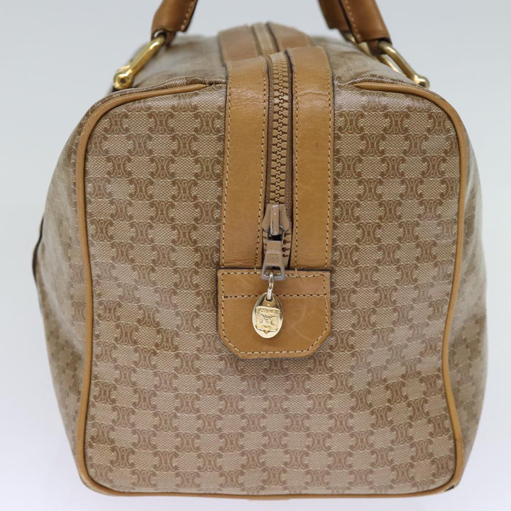 Celine Macadam Canvas Boston Bag Coated Canvas Beige  13994