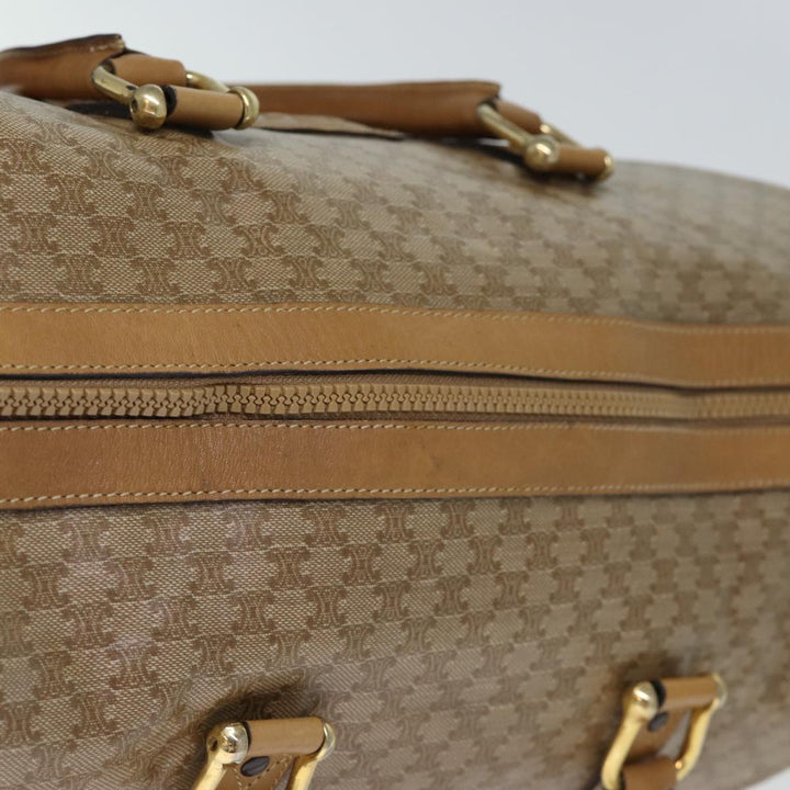 Celine Macadam Canvas Boston Bag Coated Canvas Beige  13994