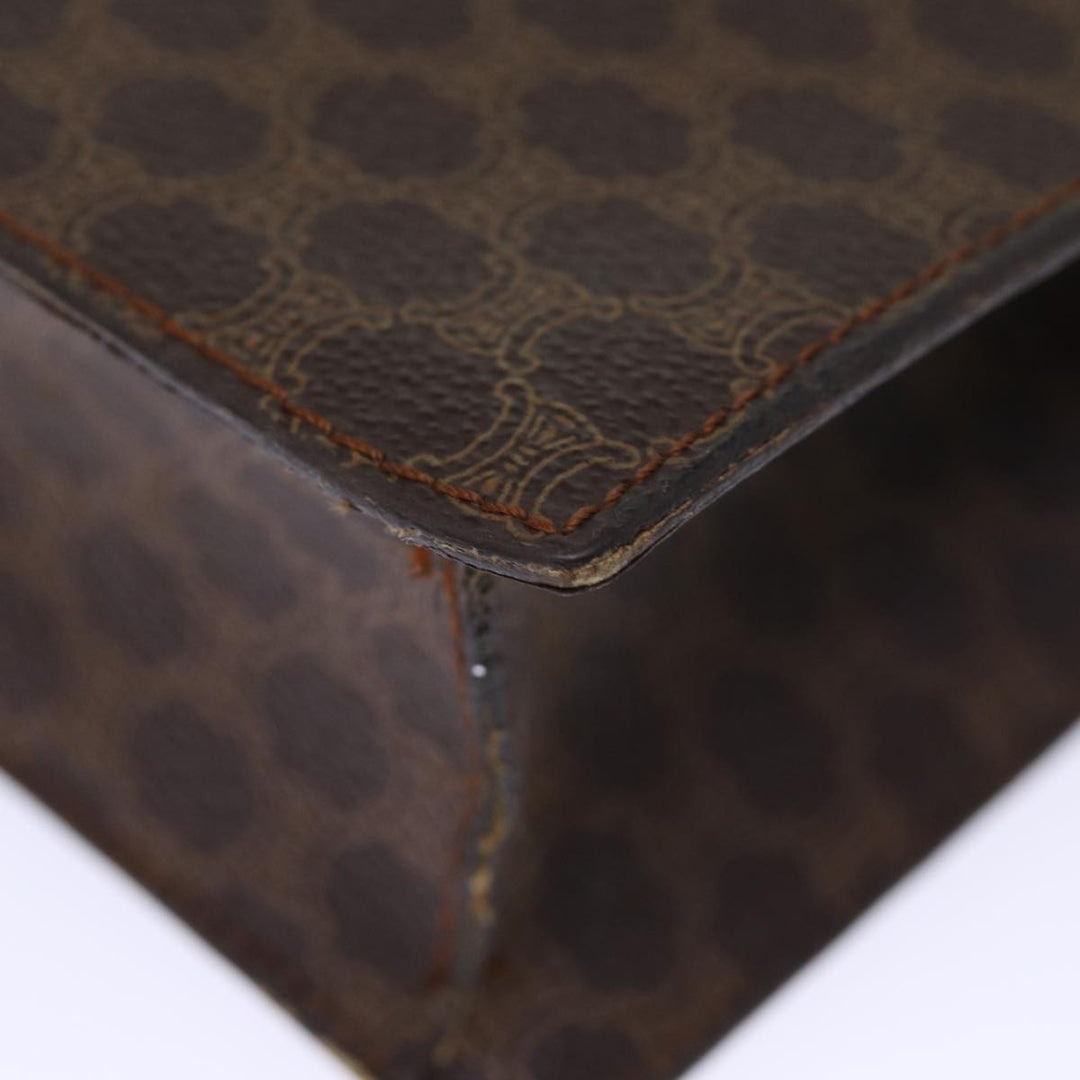 Celine Macadam Canvas Clutch Bag PVC Brown Auth bs13995