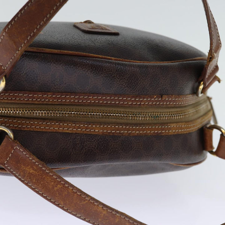 Celine Macadam Canvas Hand Bag PVC Brown Auth bs13996