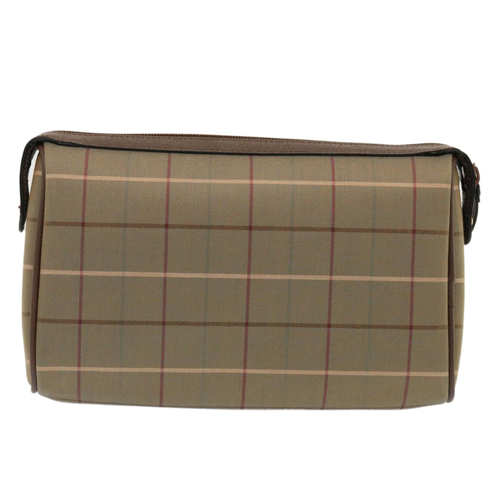 BurberrySs Nova Check Clutch Bag Canvas Beige Auth bs14027