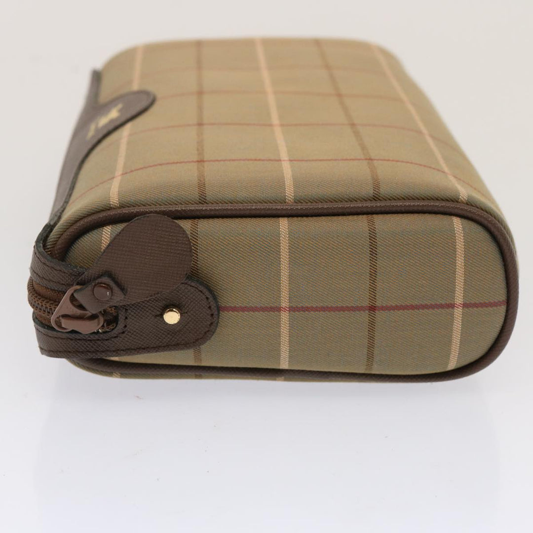 BurberrySs Nova Check Clutch Bag Canvas Beige Auth bs14027