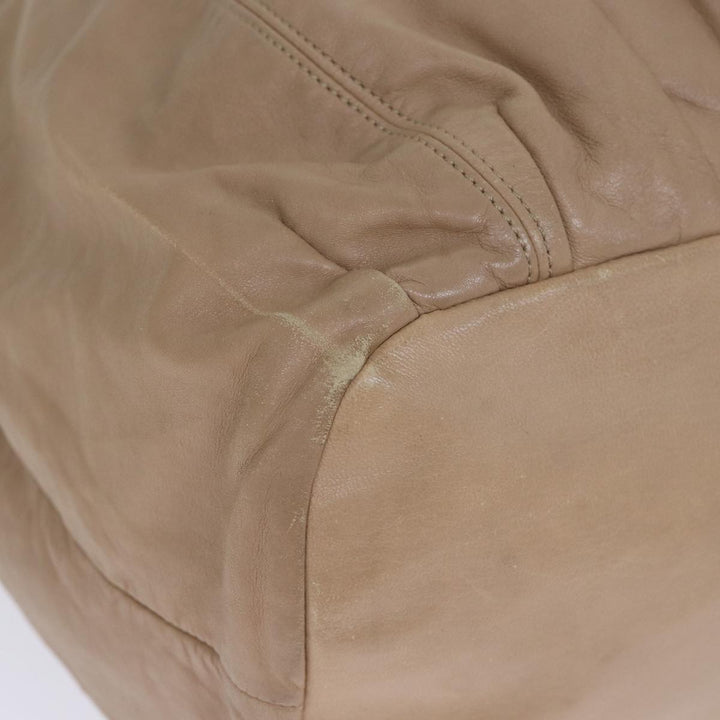 Top Quality Celine Tote Bag Leather Beige Auth bs14031