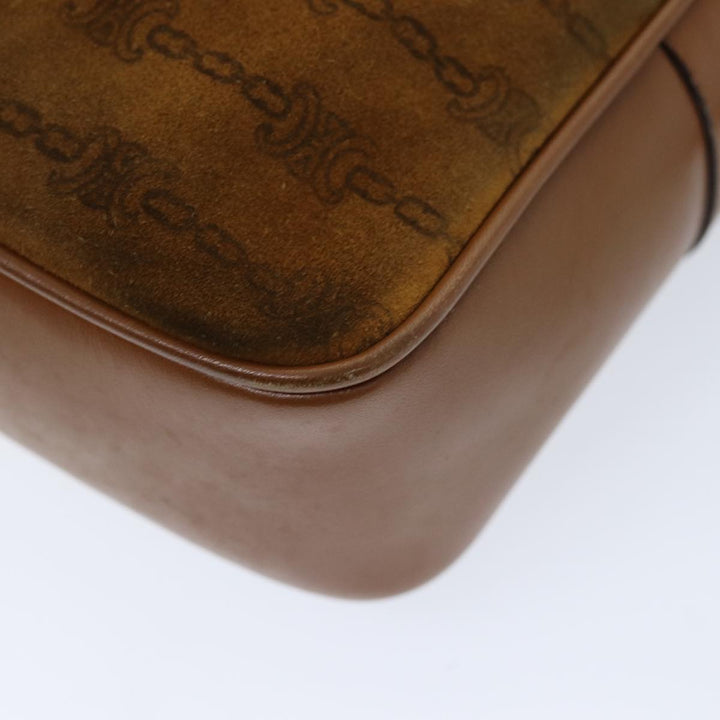 Celine Shoulder Bag Suede Brown Auth bs14068