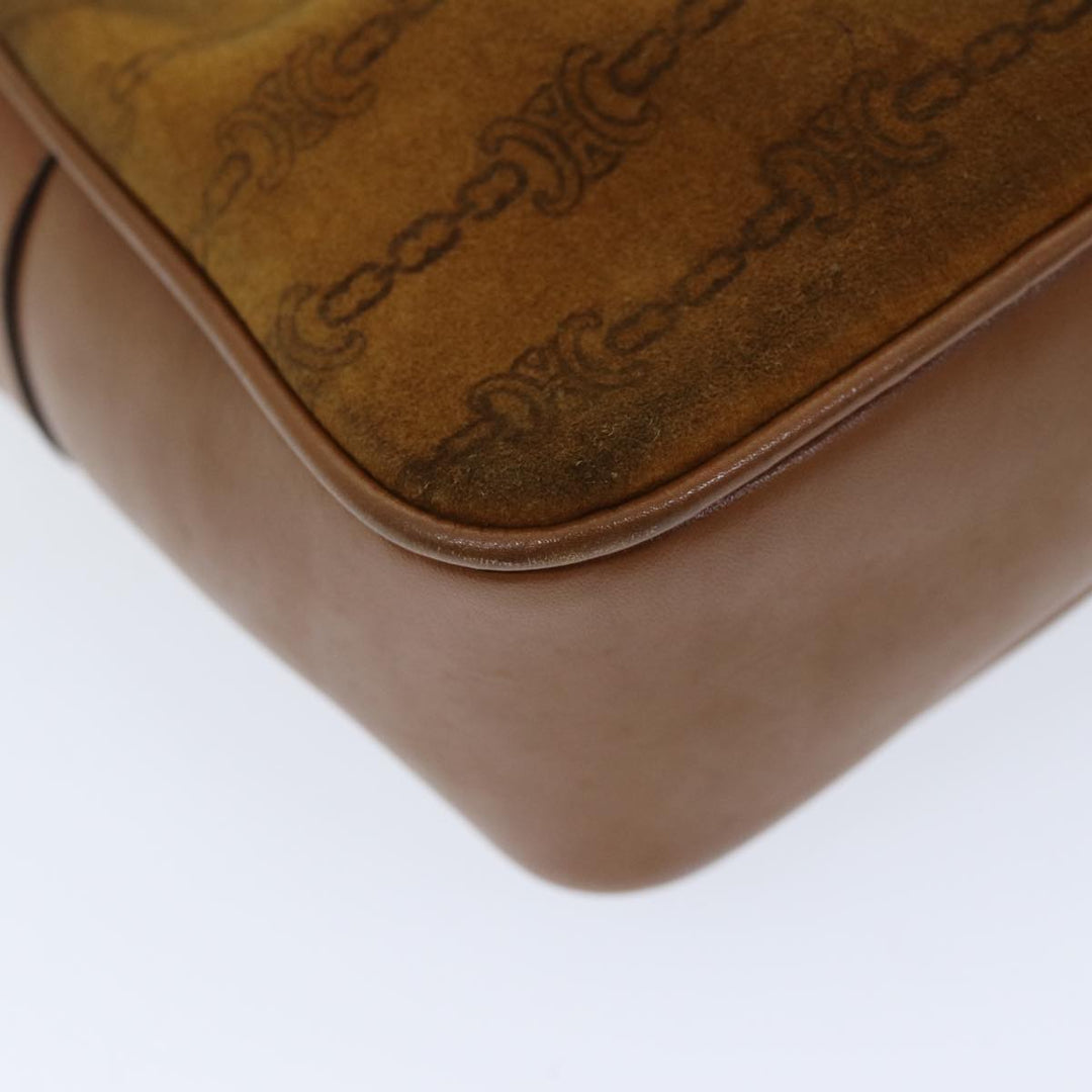 Celine Shoulder Bag Suede Brown Auth bs14068