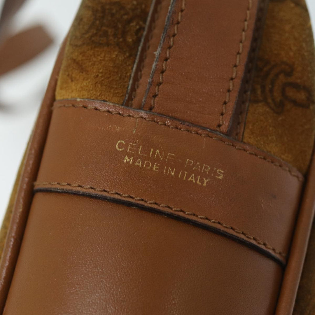 Celine Shoulder Bag Suede Brown Auth bs14068