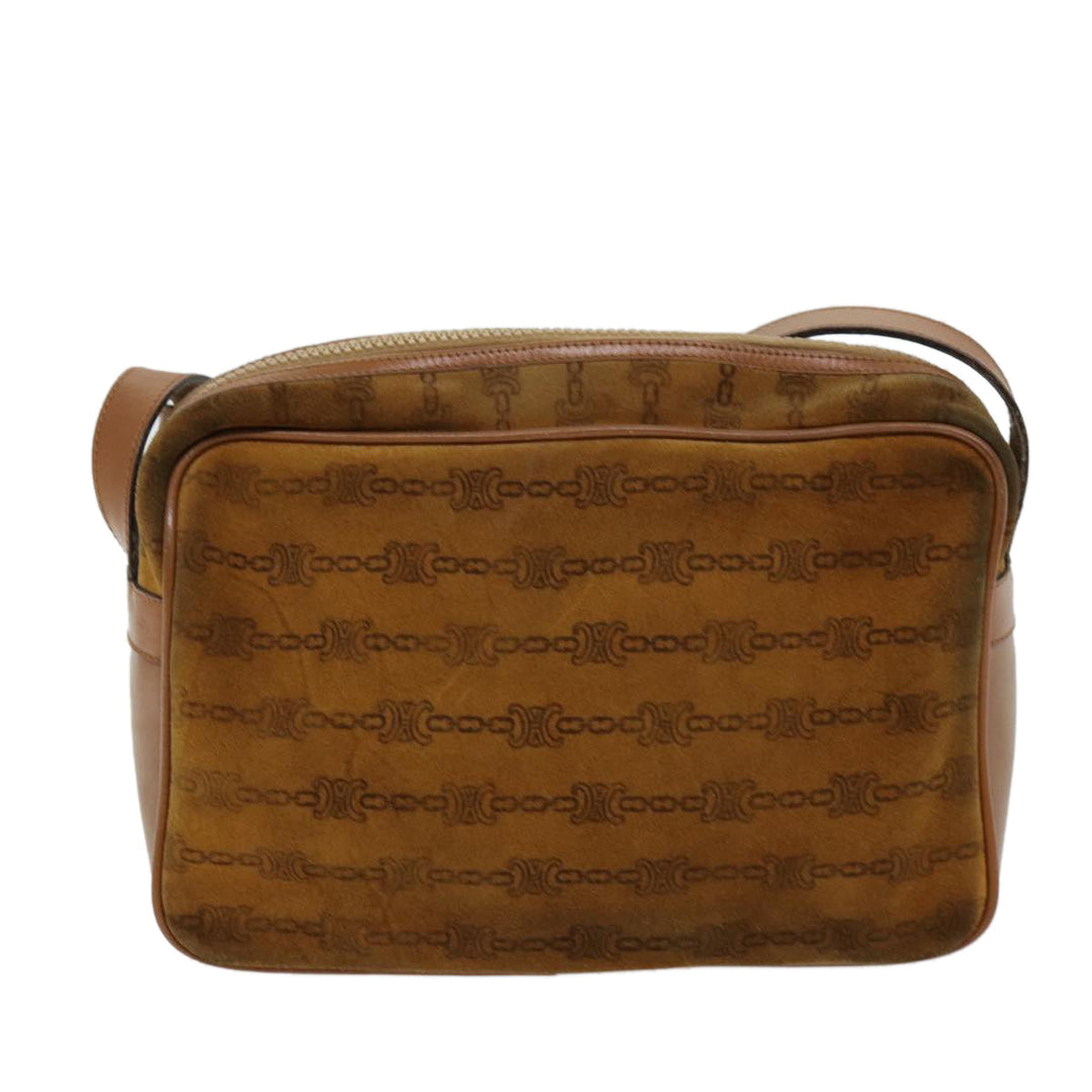 Celine Shoulder Bag Suede Brown Auth bs14068