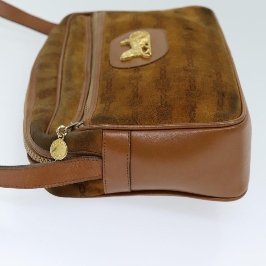 Celine Shoulder Bag Suede Brown Auth bs14068