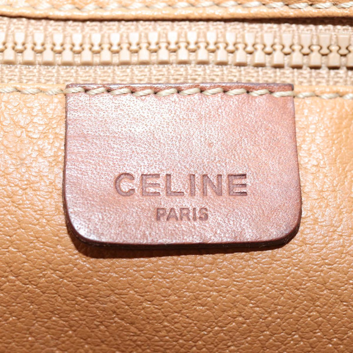 Celine Macadam Canvas Clutch Bag Beige Auth bs14111