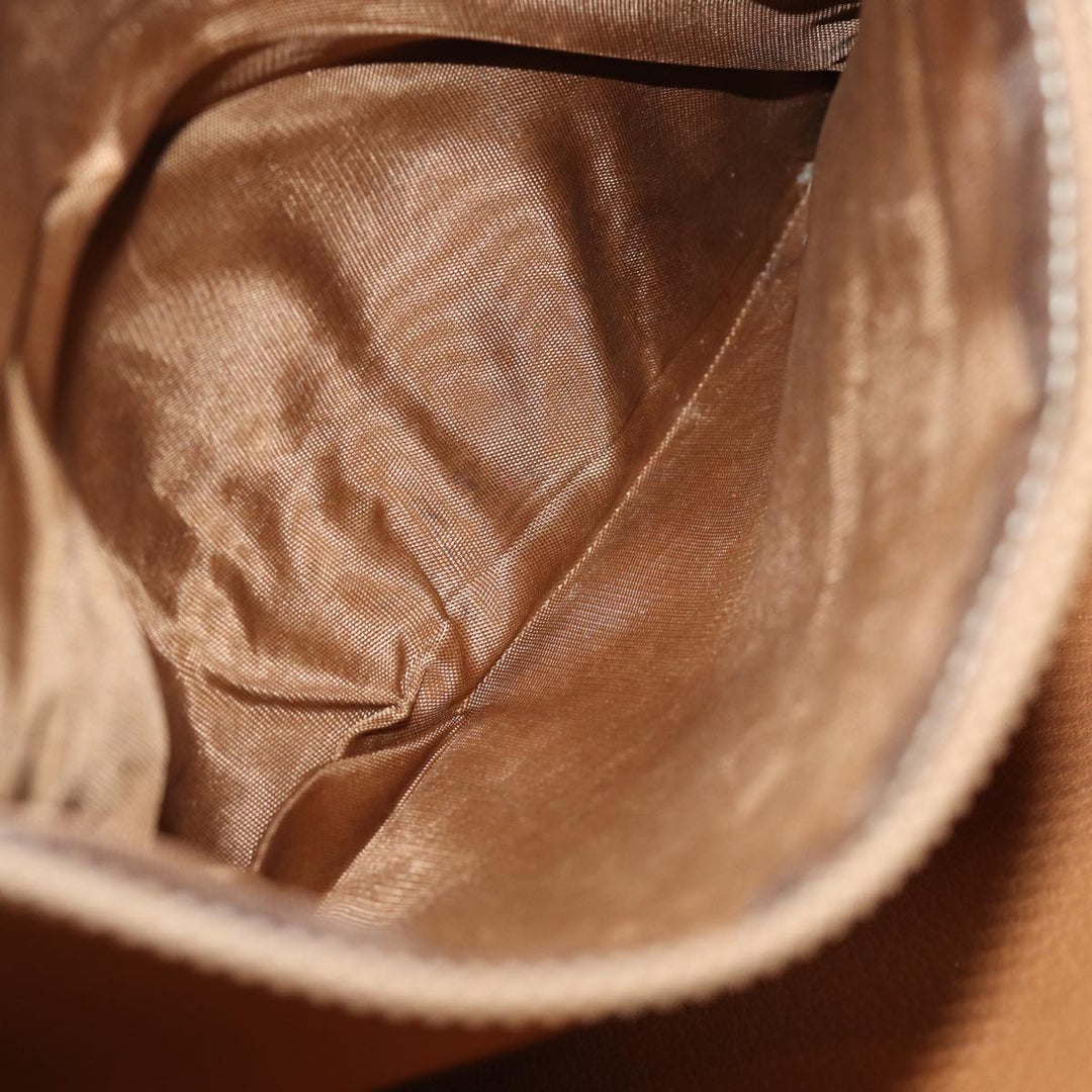 Celine Macadam Canvas Clutch Bag Beige Auth bs14111