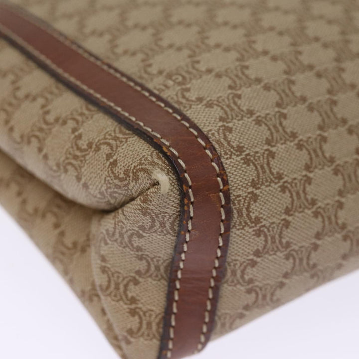 Celine Macadam Canvas Clutch Bag Beige Auth bs14111