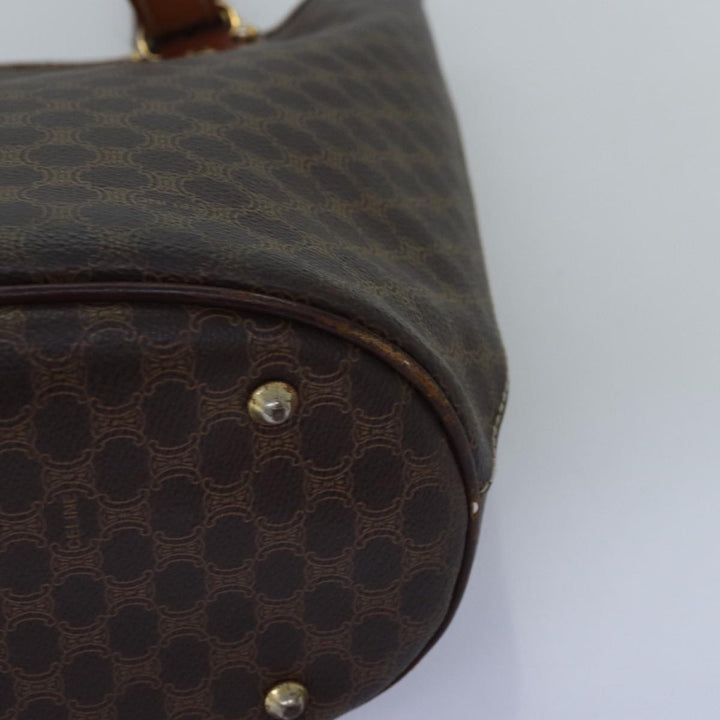 Celine Macadam Canvas Shoulder Bag PVC Brown Auth bs14113