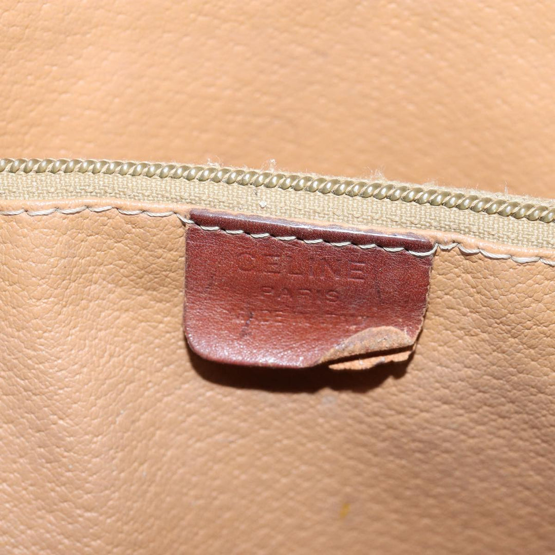 Celine Macadam Canvas Shoulder Bag PVC Brown Auth bs14113