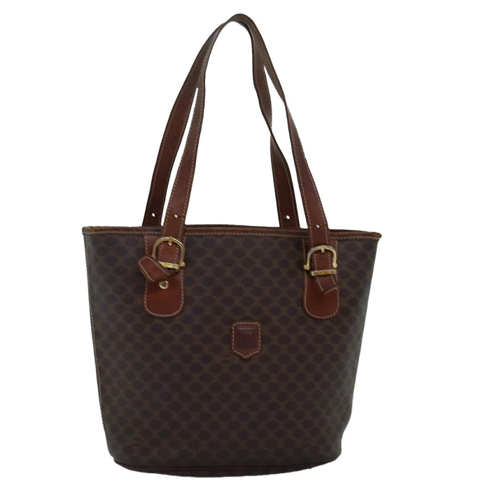Celine Macadam Canvas Shoulder Bag PVC Brown Auth bs14113