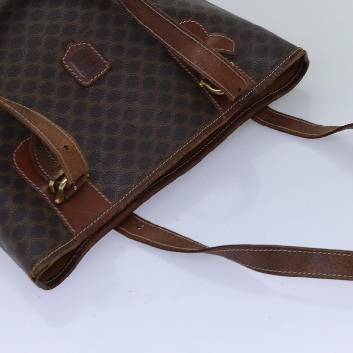 Celine Macadam Canvas Shoulder Bag PVC Brown Auth bs14113