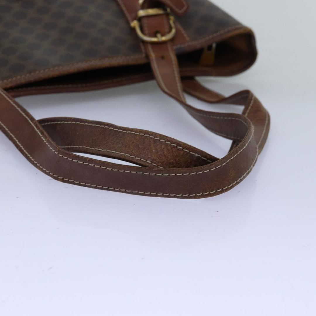Celine Macadam Canvas Shoulder Bag PVC Brown Auth bs14113