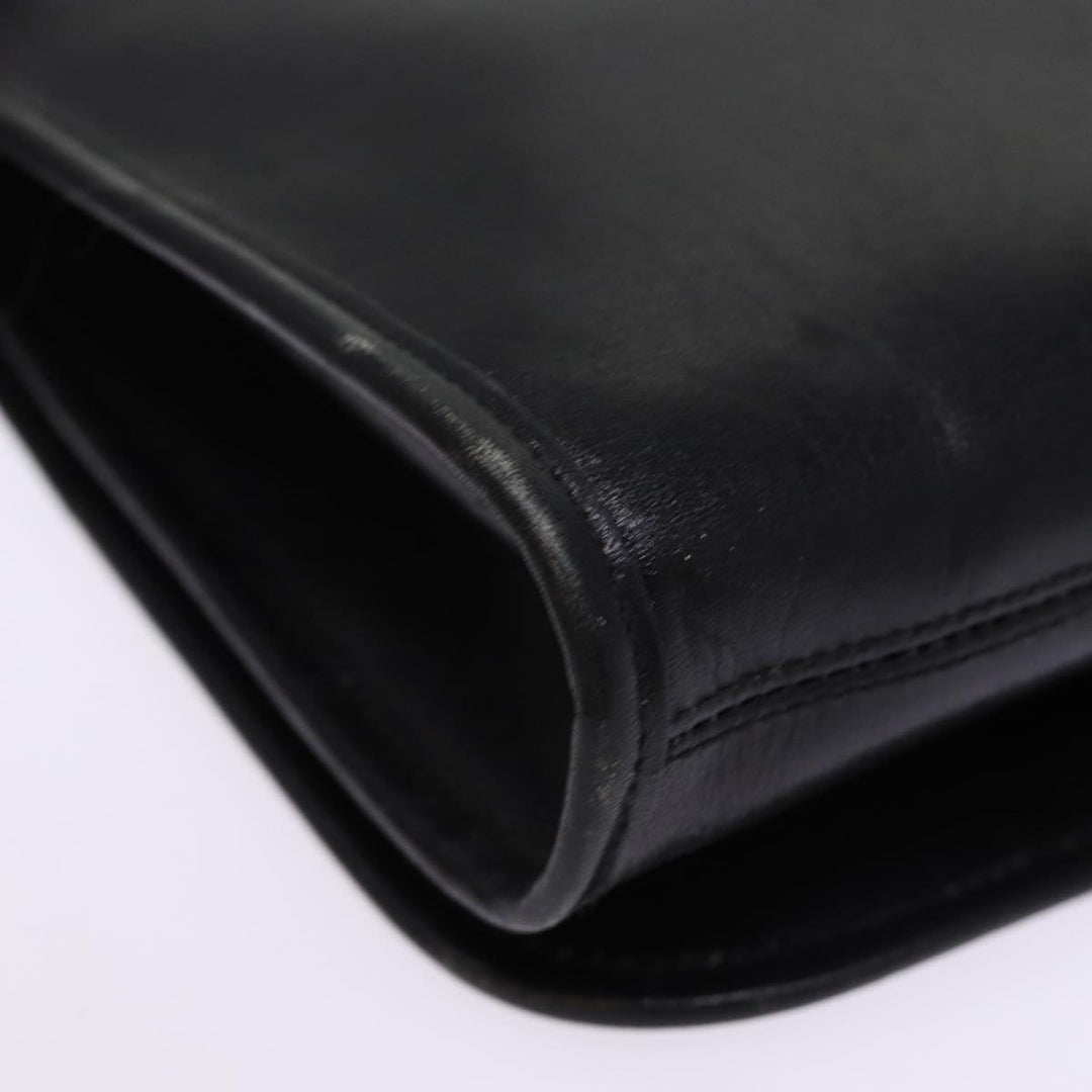 Top Quality Balenciaga Chain Shoulder Bag Leather Black Auth bs14136