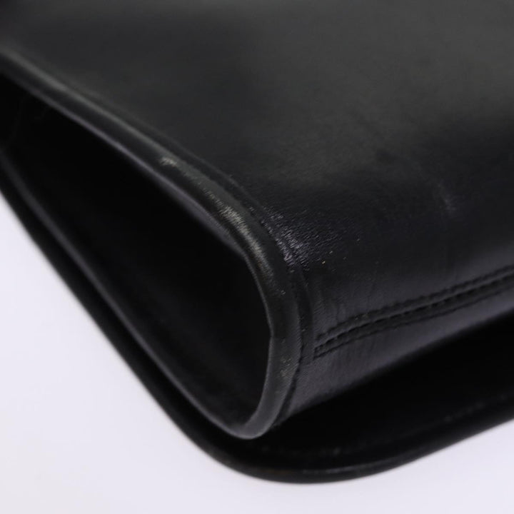 Top Quality Balenciaga Chain Shoulder Bag Leather Black Auth bs14136