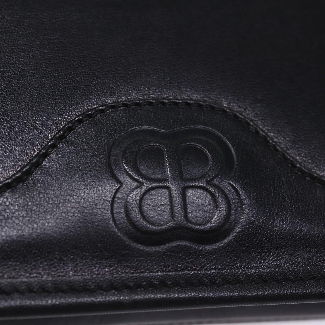 Top Quality Balenciaga Chain Shoulder Bag Leather Black Auth bs14136