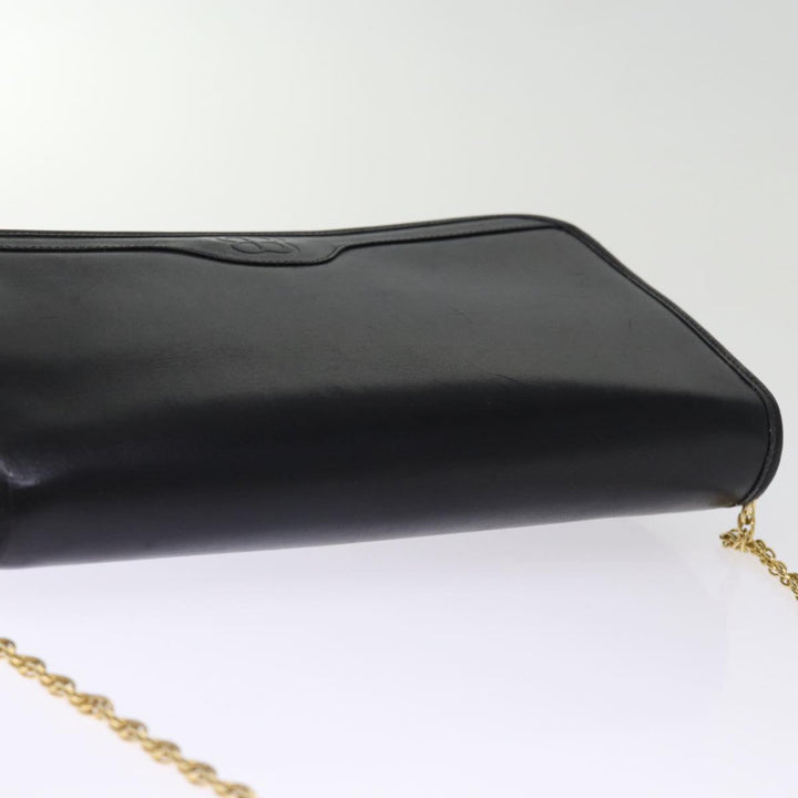 Top Quality Balenciaga Chain Shoulder Bag Leather Black Auth bs14136