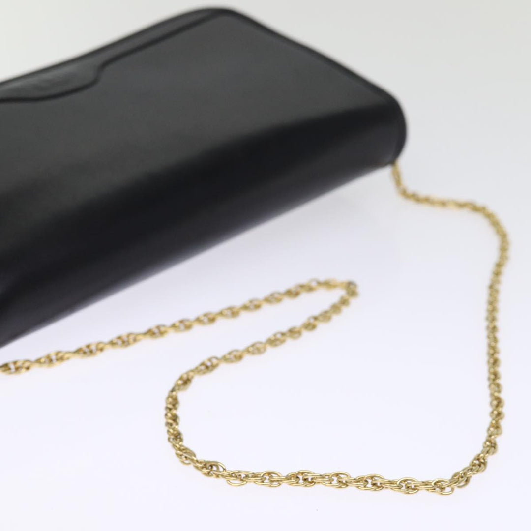Top Quality Balenciaga Chain Shoulder Bag Leather Black Auth bs14136