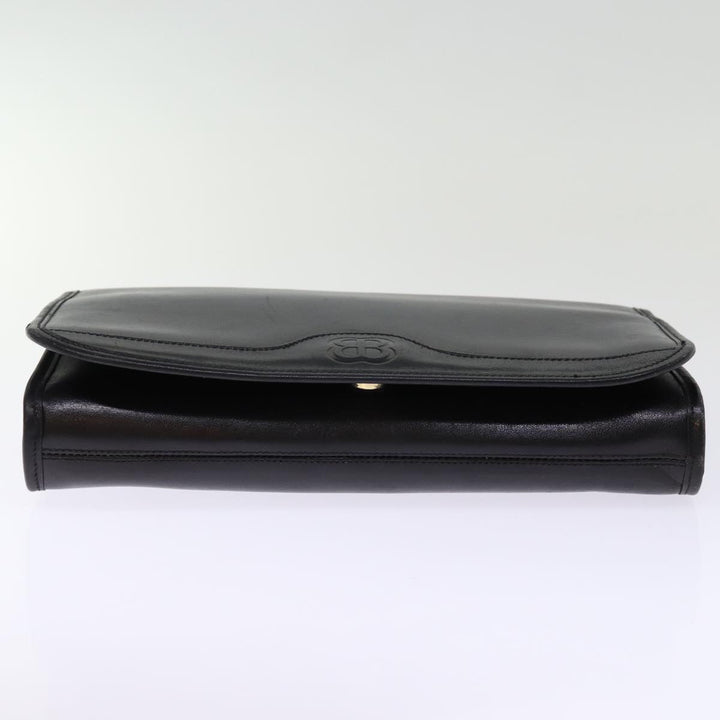 Top Quality Balenciaga Chain Shoulder Bag Leather Black Auth bs14136