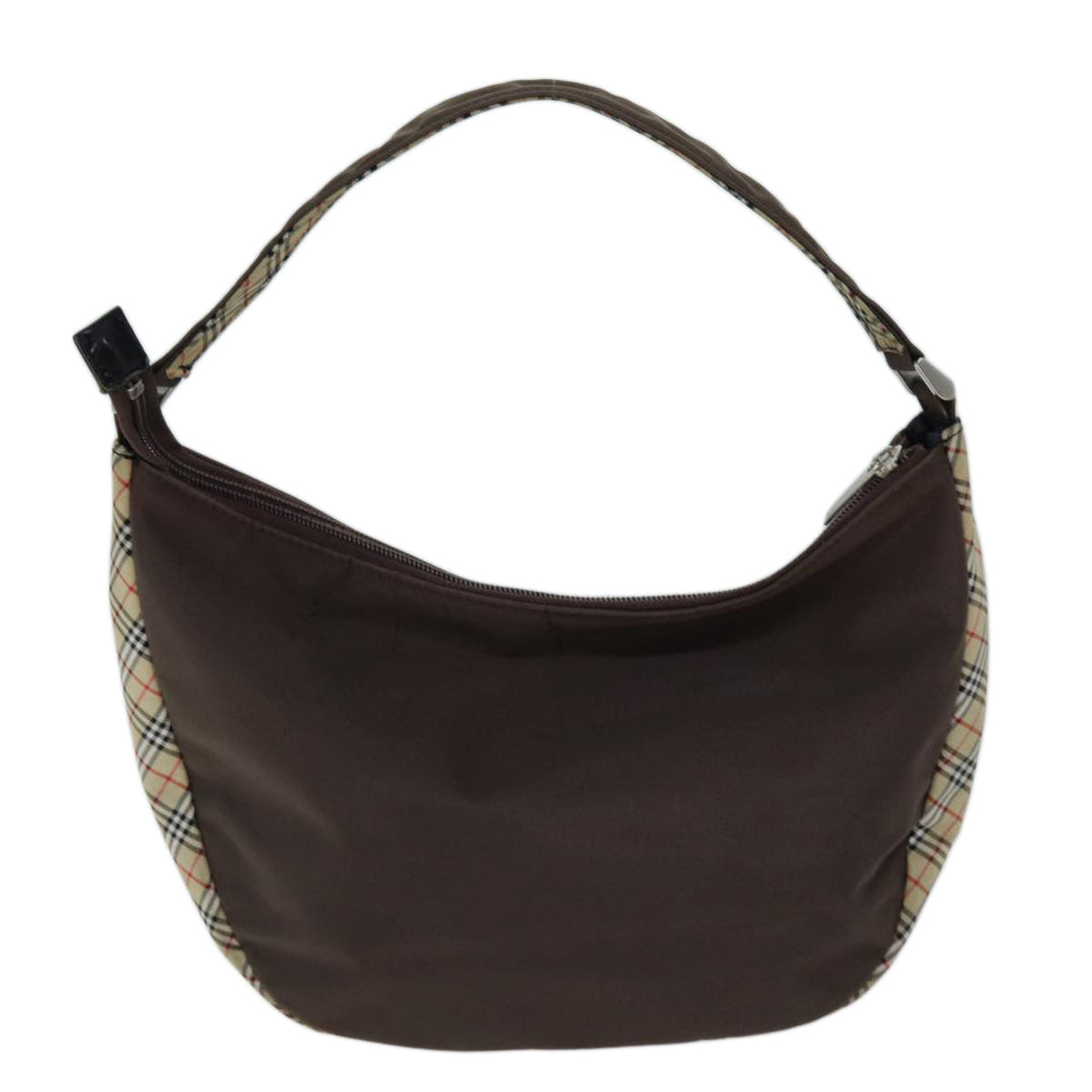 BurberrySs Nova Check Blue Label Shoulder Bag Nylon Beige Brown Auth bs14139