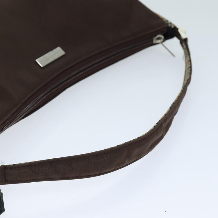 BurberrySs Nova Check Blue Label Shoulder Bag Nylon Beige Brown Auth bs14139