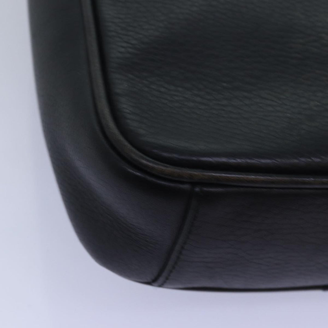 Burberry Shoulder Bag Leather Black Auth bs14162