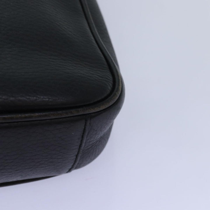 Burberry Shoulder Bag Leather Black Auth bs14162
