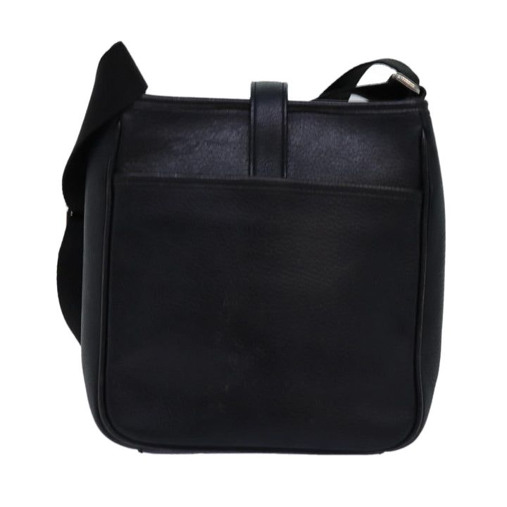Burberry Shoulder Bag Leather Black Auth bs14162