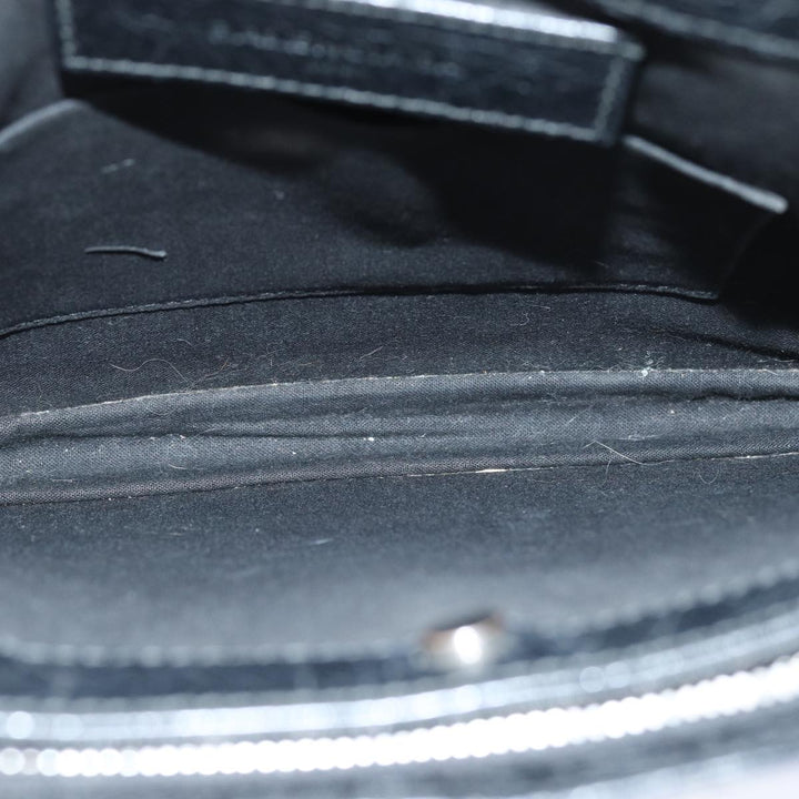 Top Quality Balenciaga Navy Pochette Shoulder Bag Leather Black 339937 Auth bs14200
