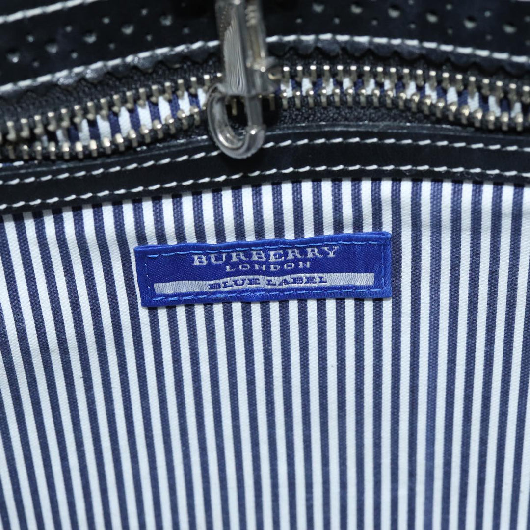 BURBERRY Blue Label Hand Bag Canvas Gray Auth bs14209