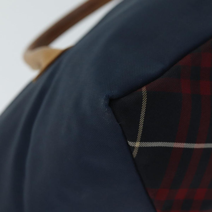 Burberry Nova Check Blue Label Hand Bag Nylon Blue Auth bs14210