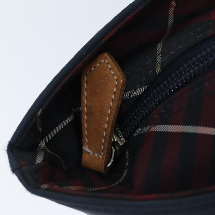 Burberry Nova Check Blue Label Hand Bag Nylon Blue Auth bs14210