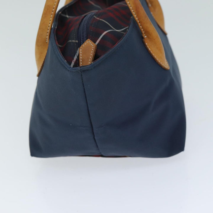 Burberry Nova Check Blue Label Hand Bag Nylon Blue Auth bs14210