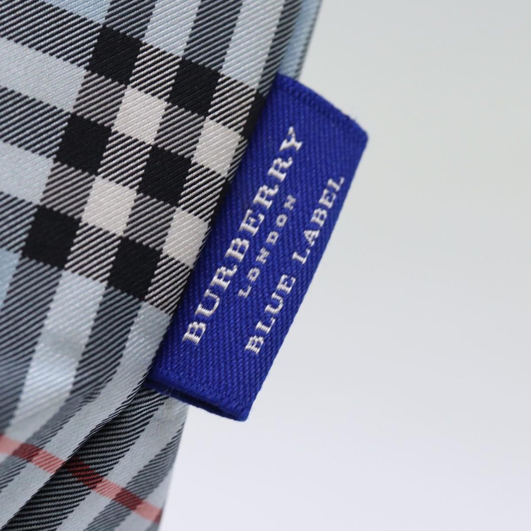 Burberry Nova Check Blue Label Hand Bag Nylon Blue Auth bs14211