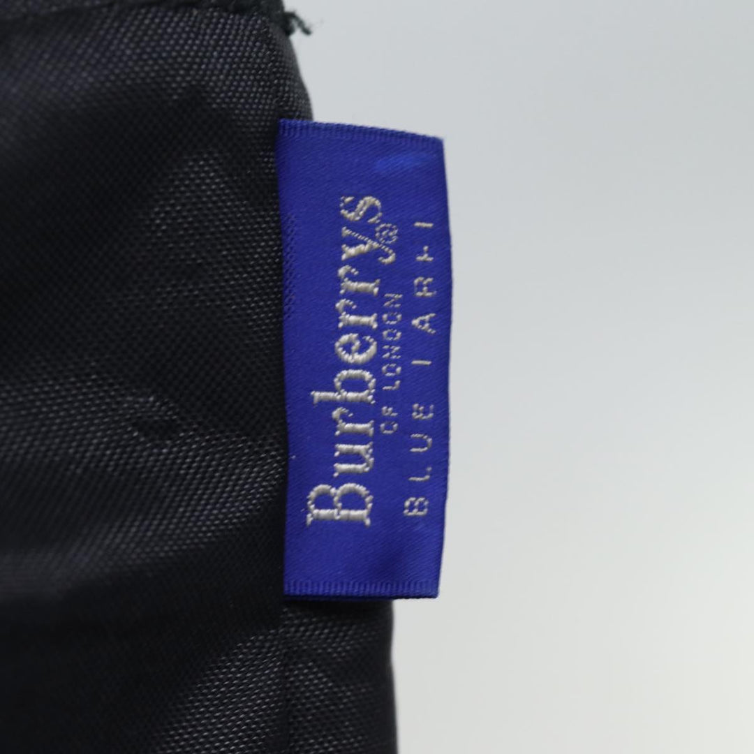 BurberrySs Nova Check Blue Label Hand Bag Nylon Black Auth bs14212