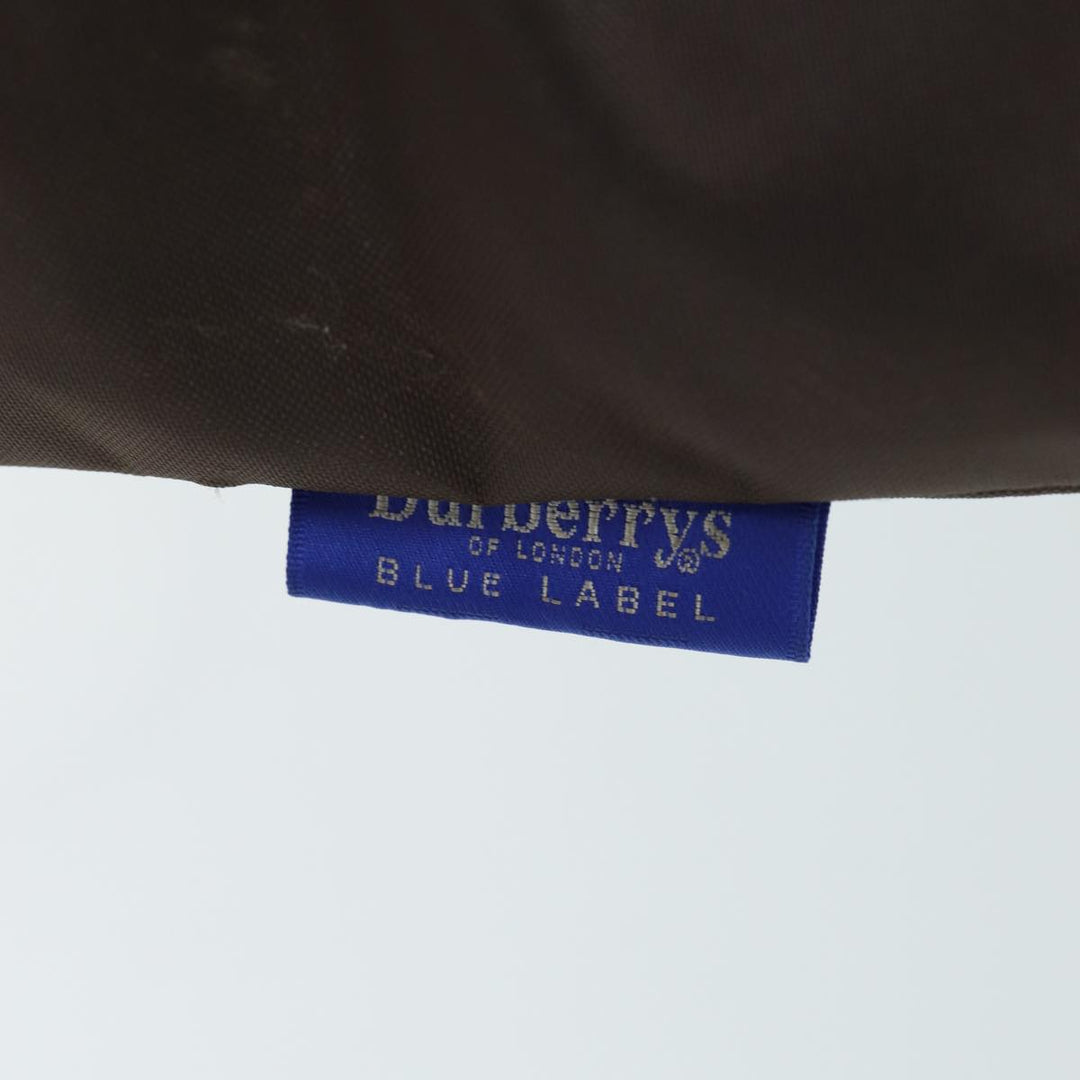 BurberrySs Blue Label Nova Check Tote Bag Nylon Brown Auth bs14252