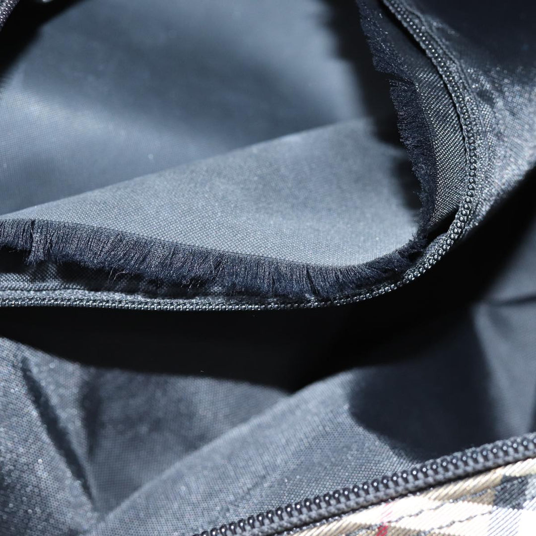 BurberrySs Blue Label Nova Check Tote Bag Nylon Brown Auth bs14252