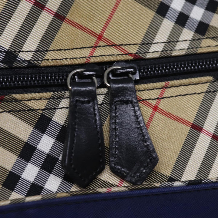 BurberrySs Nova Check Blue Label Tote Bag Nylon Navy Auth bs14253