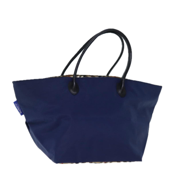 BurberrySs Nova Check Blue Label Tote Bag Nylon Navy Auth bs14253