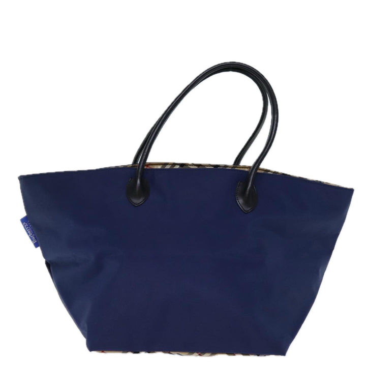 BurberrySs Nova Check Blue Label Tote Bag Nylon Navy Auth bs14253