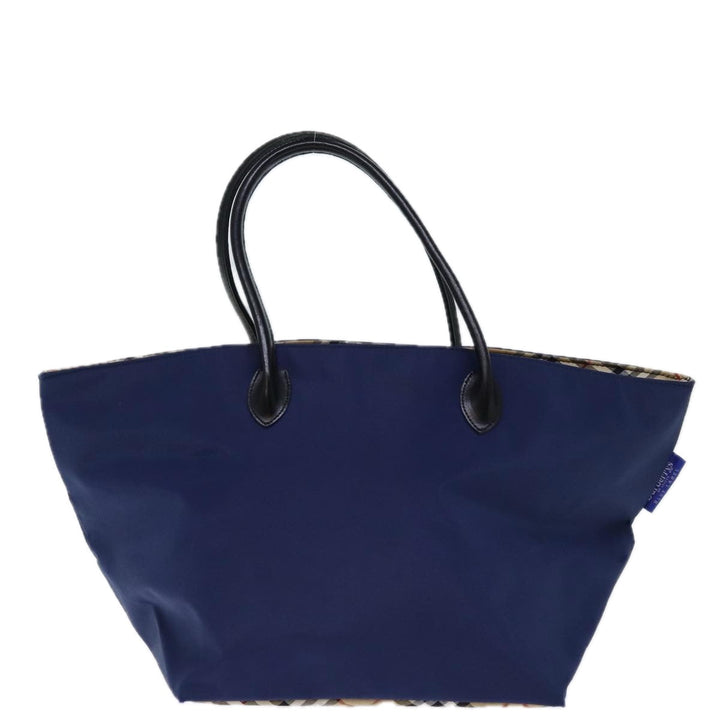 BurberrySs Nova Check Blue Label Tote Bag Nylon Navy Auth bs14253